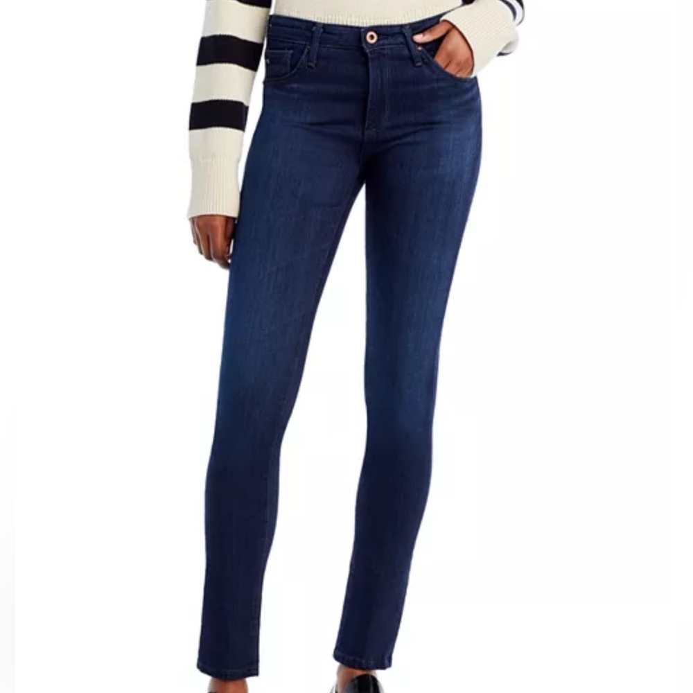 Adriano Goldschmied The Prima Mid-Rise Cigarette Dusty Blue Jeans Women Size 28R